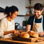 덴마크에서 생활비 절약하는 법 - **Prompt 1: Hygge Evening of Affordable Home Cooking**
    "A cozy and warmly lit Danish apartment k...