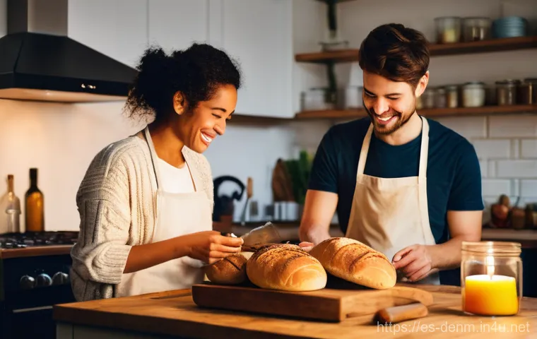 덴마크에서 생활비 절약하는 법 - **Prompt 1: Hygge Evening of Affordable Home Cooking**
    "A cozy and warmly lit Danish apartment k...